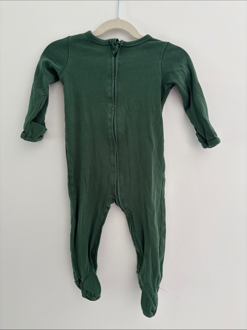 Toddler Forest Green Footed One-Piece Pajamas